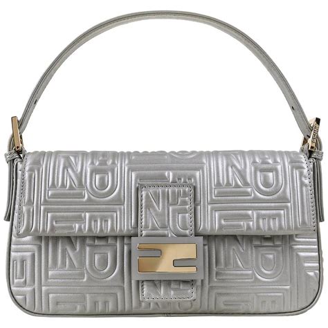 fendi fall floral velvet signature logo baguette|fendi baguette silver.